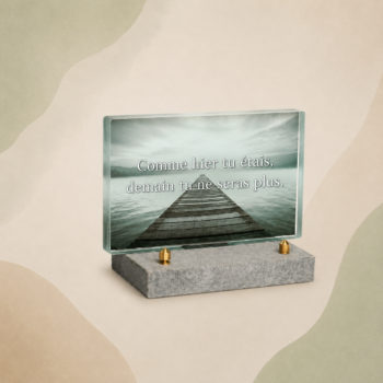 Plaque en verre FOGLA avec photo imprimée d'un ponton