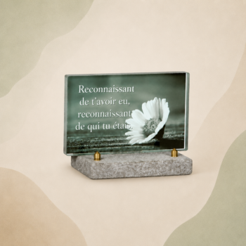 Plaque en verre FOGLA avec photo imprimée de fleur