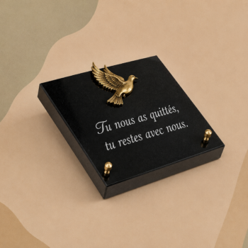 Plaque en GRANIT avec colombe