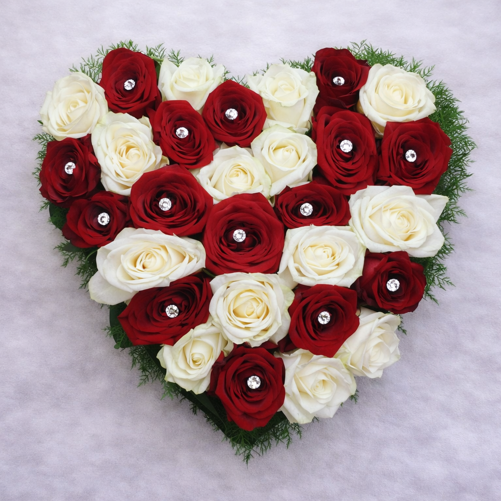 Coeur floral élégant (Réf. M05)