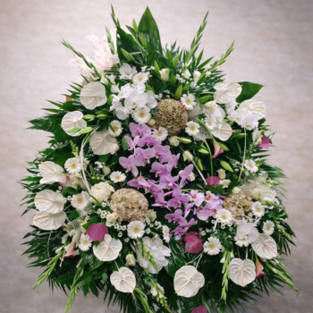Couronne florale à "3 têtes" (Réf. XL04)