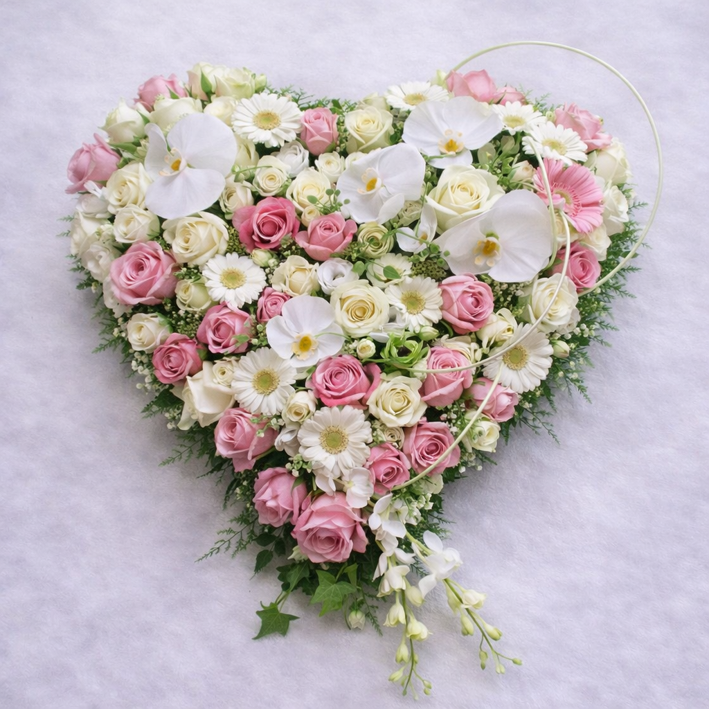 Coeur floral élégant (Réf. L06)