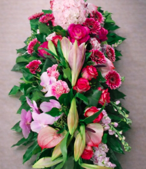 Coussin floral allongé (Réf. M11)