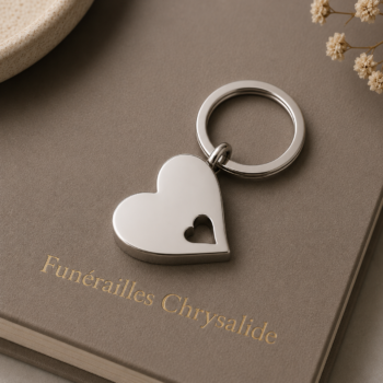 Porte clé avec coeur creusé