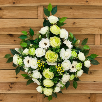 Coussin Blanc-Vert